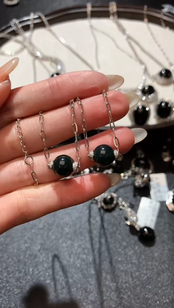 【闪购商品】翡翠项链18K金镶嵌102-项链（多样性发货一件