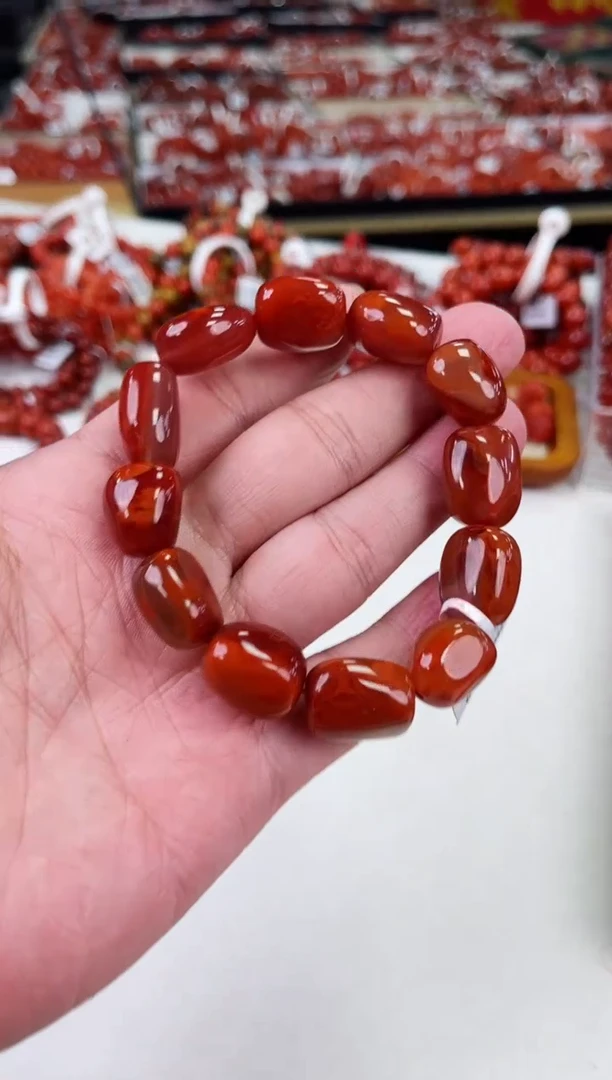 【闪购商品】南红玛瑙瓦西随型手串未镶嵌一个/条