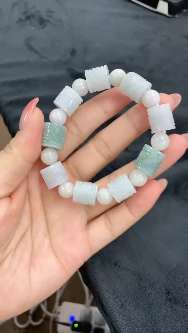 项链未镶嵌翡翠天然翡翠路路通手串