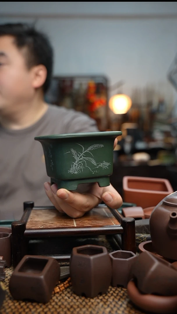 紫砂花盆長木軒精品紫砂
