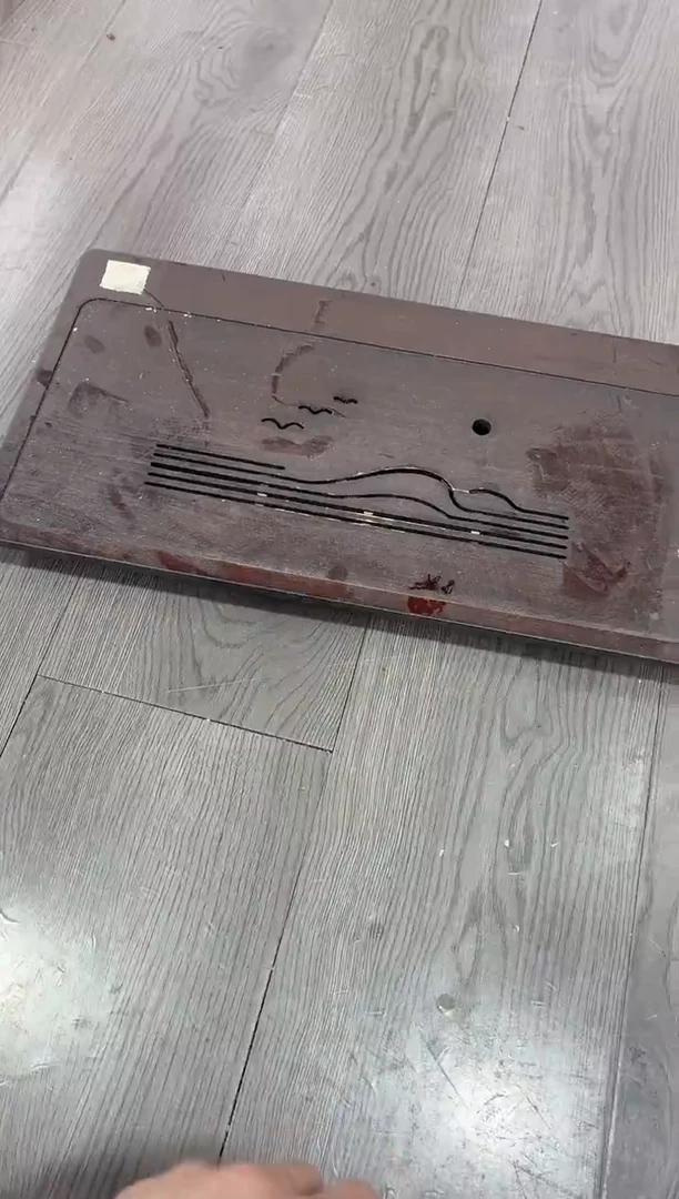 瓷片九竹观山重竹茶盘