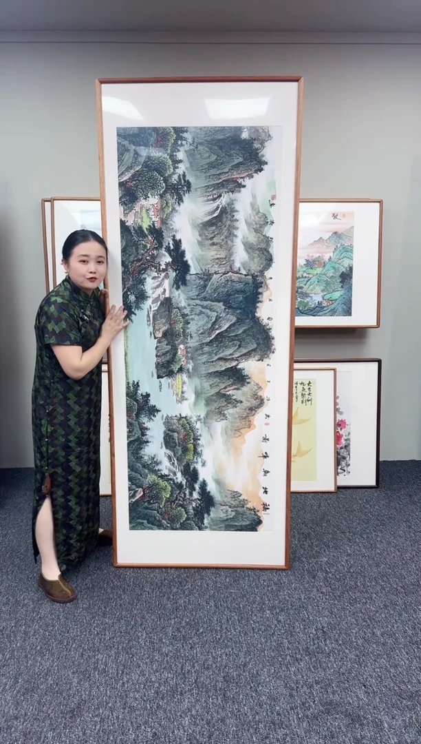 国画福地朝晖210*80手绘作品