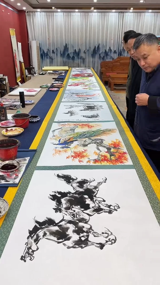 书法田双乐成磊李发治王继雄 合作10米乘1米