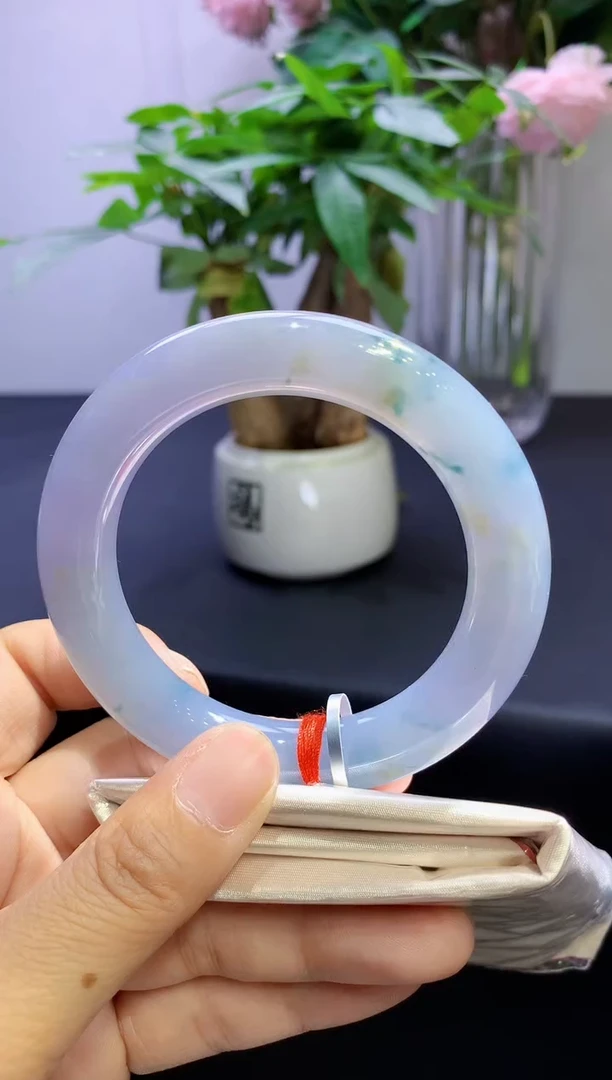 未镶嵌手镯翡翠强推！翡翠手镯圈口54.5-t25