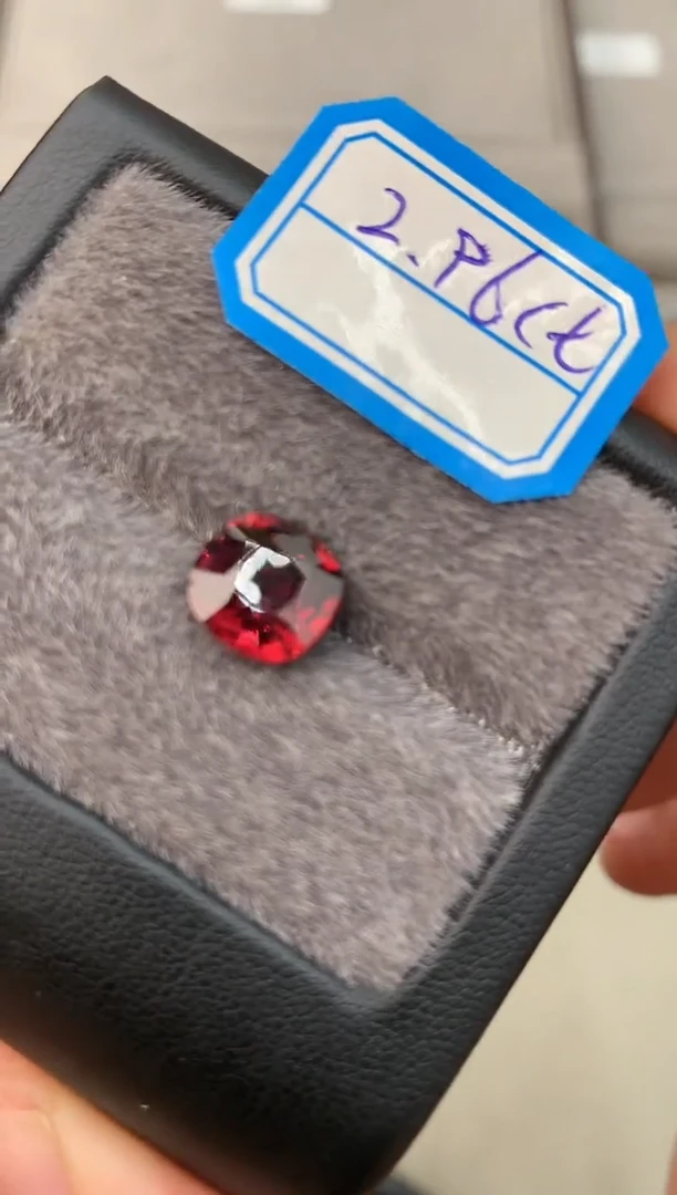 【闪购商品】定制尖晶石裸石未镶嵌2.96ct 枕型 红色调
