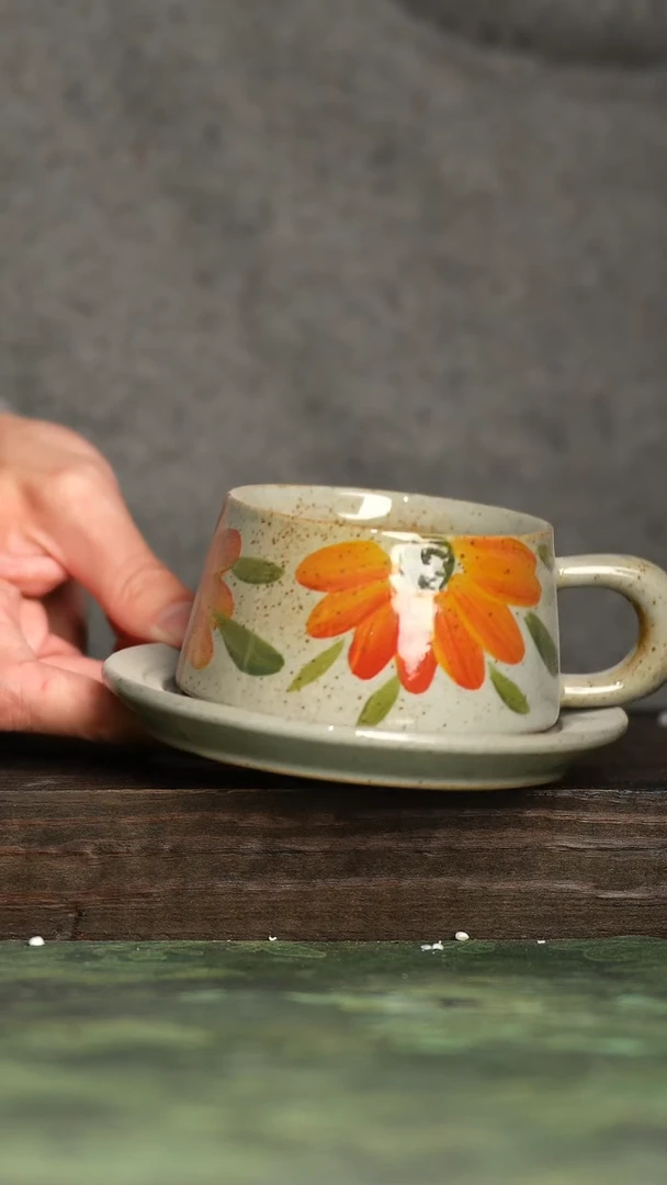 【闪购商品】杯青诗手工手绘瓷器