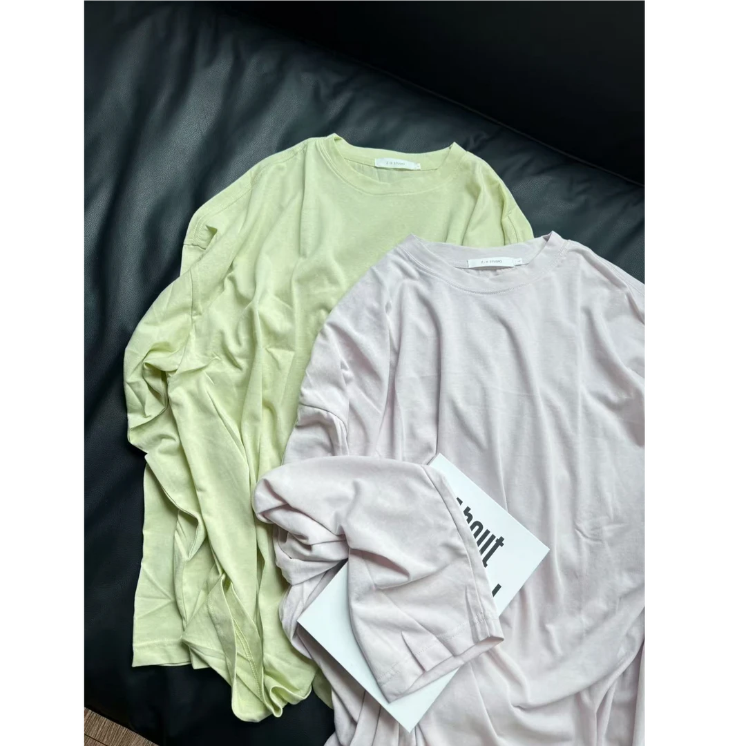 『LZZ』2025春季新款时尚显瘦百搭简约宽松大版极简风体恤卫衣