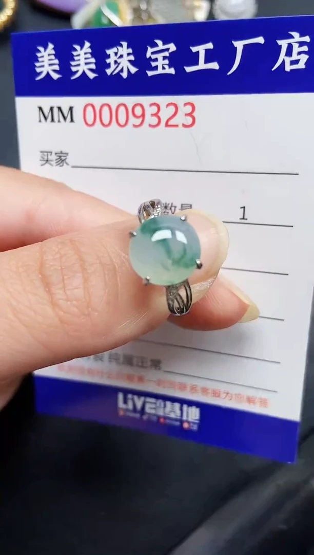 翡翠银S925镶嵌颈饰9323