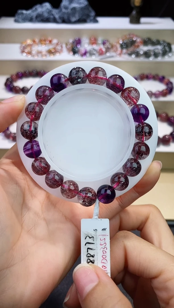 未镶嵌手链水晶黑加仑超七10m+