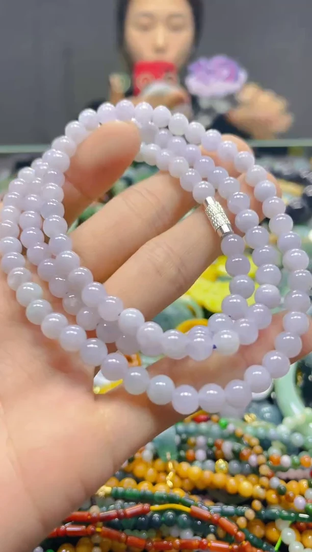 颈饰未镶嵌翡翠5mm/R/翡翠A货，一件也是批发价