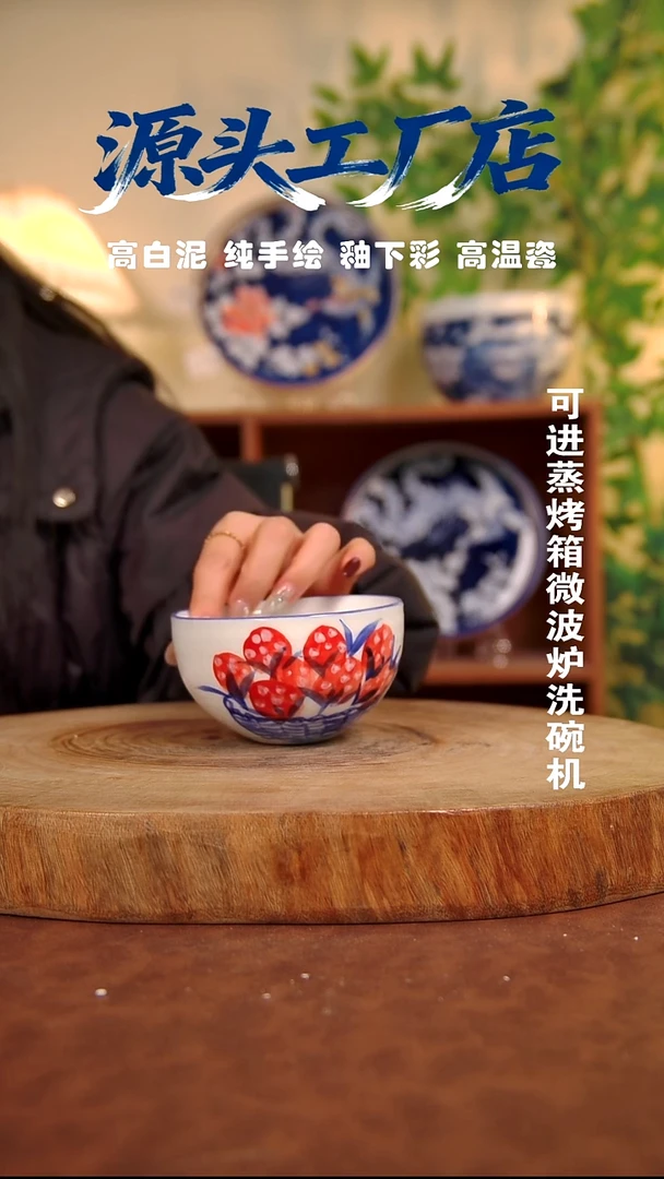 摆件白泥景德镇手工手绘陶瓷【食品级】008