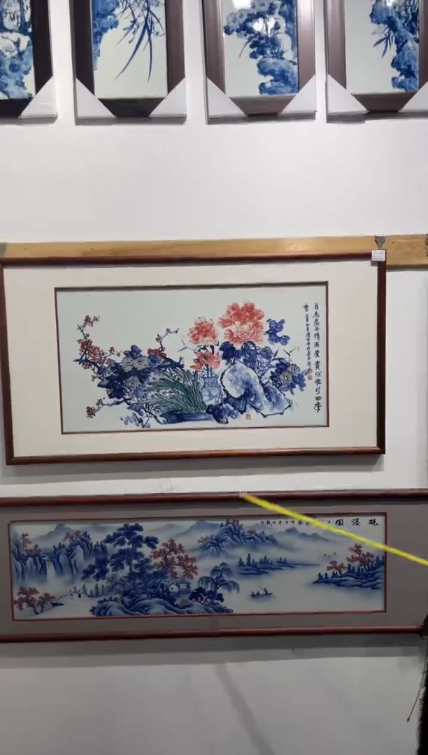 瓷百花盛开113*60.5cm