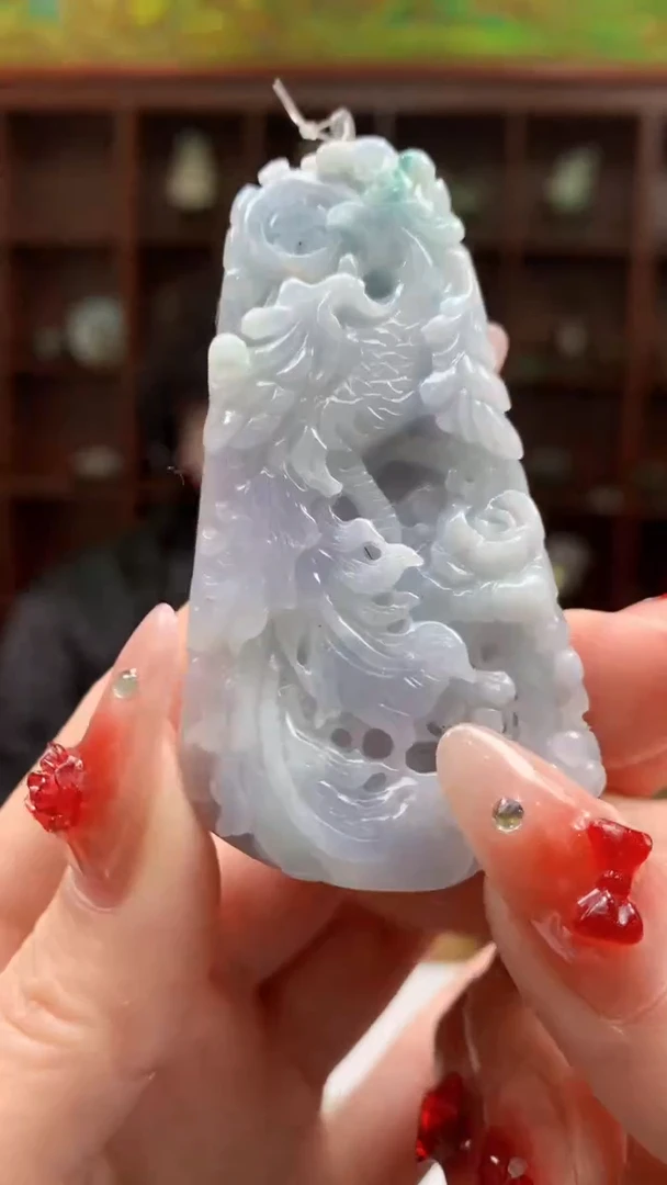 【闪购商品】定制翡翠未镶嵌1049ry-毛货挂件