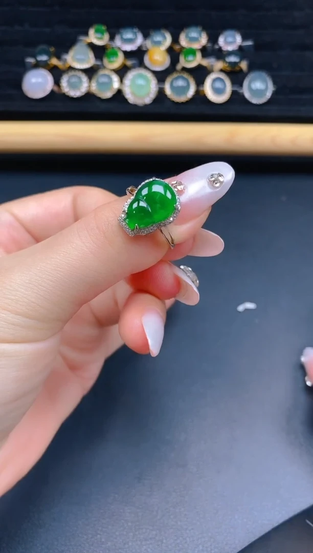 银S925镶嵌戒指翡翠27