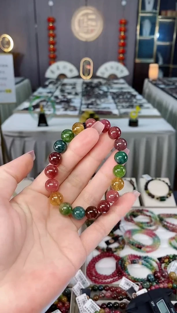 未镶嵌老矿碧玺单圈手串10mm+碧玺hon多样性发货一条