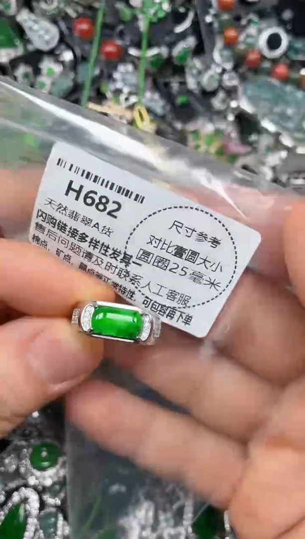 颈饰未镶嵌翡翠H682戒指