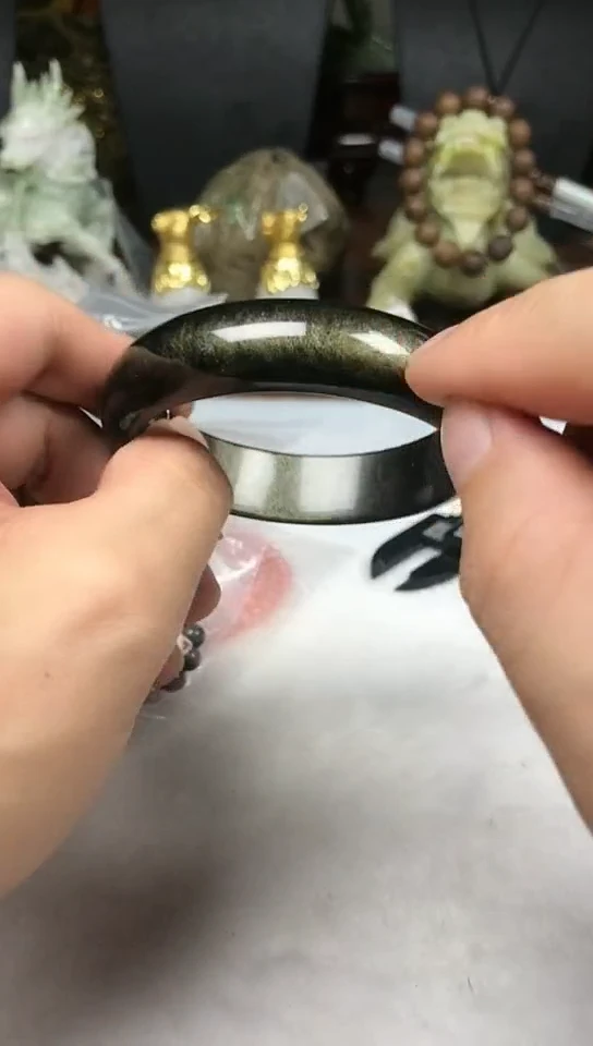 黑曜岩未镶嵌手镯手镯61