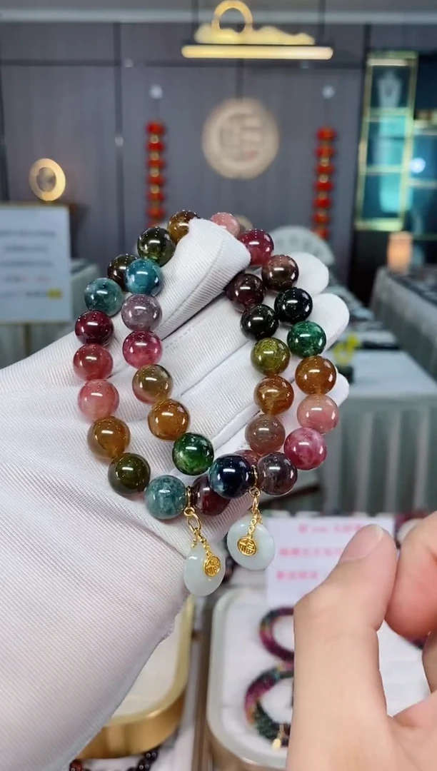 单圈手串10mm+未镶嵌碧玺（多样性发一条）xion