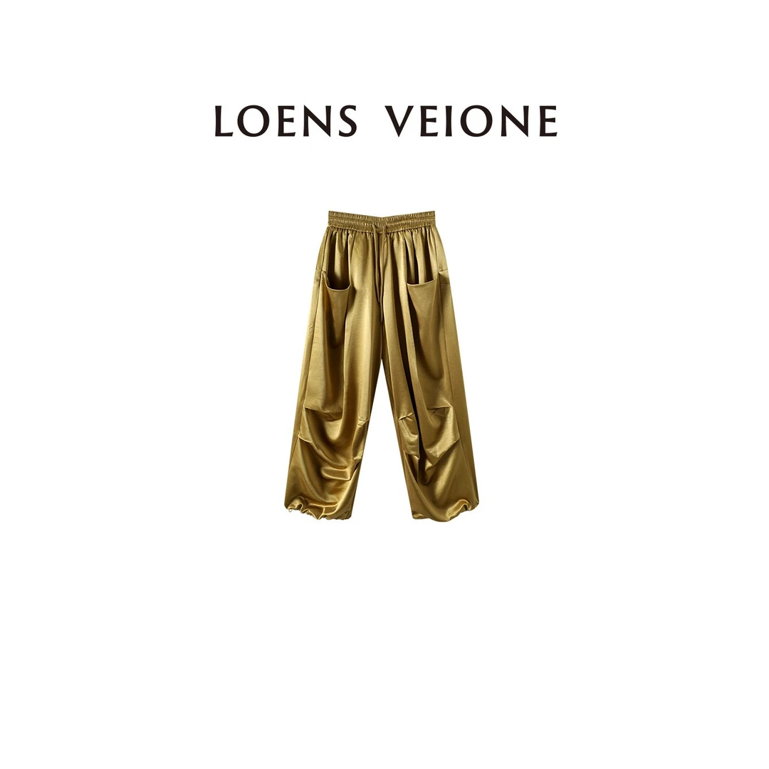 LOENS VEIONE/罗拉 轻奢松紧腰垂感时装裤25CVBG0247N