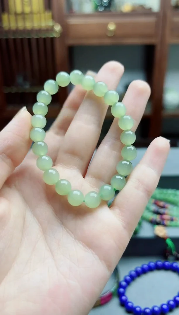 和田玉未镶嵌挂件晴水手串ZD