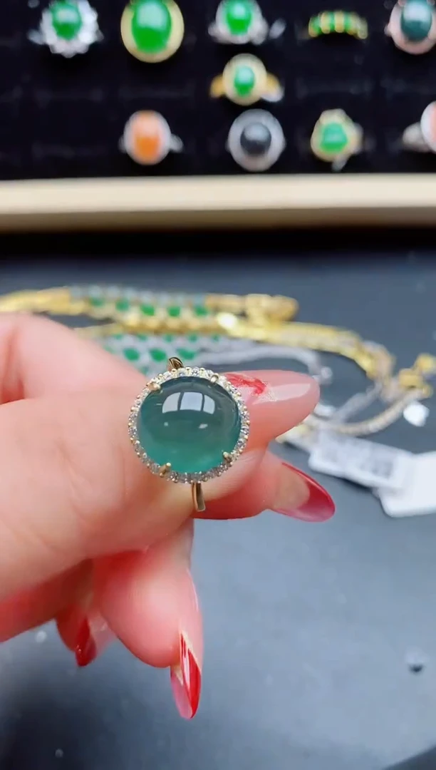 【闪购商品】翡翠戒指银S925镶嵌805505