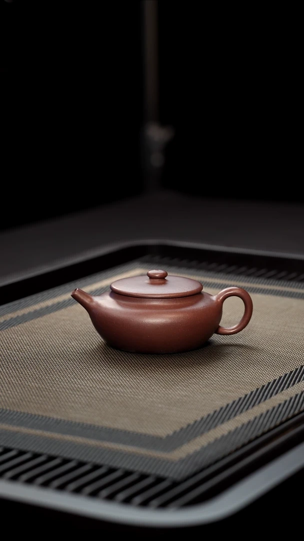 茶壶紫砂半手工紫泥扁晨
