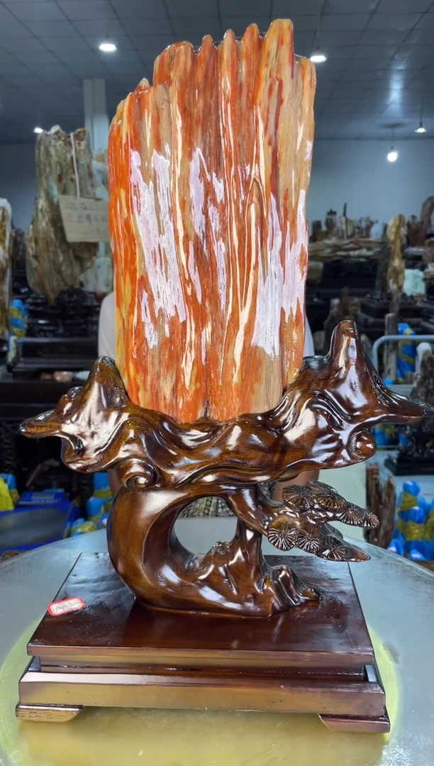 未镶嵌摆件硅化玉42