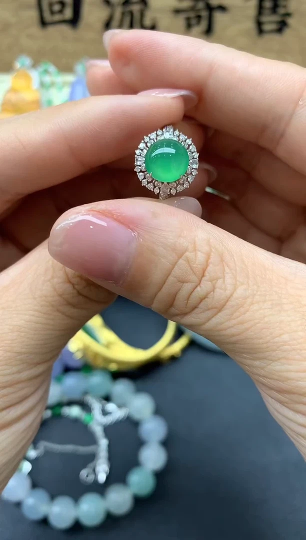 【闪购商品】翡翠戒指18K金镶嵌432-中国好珍宝