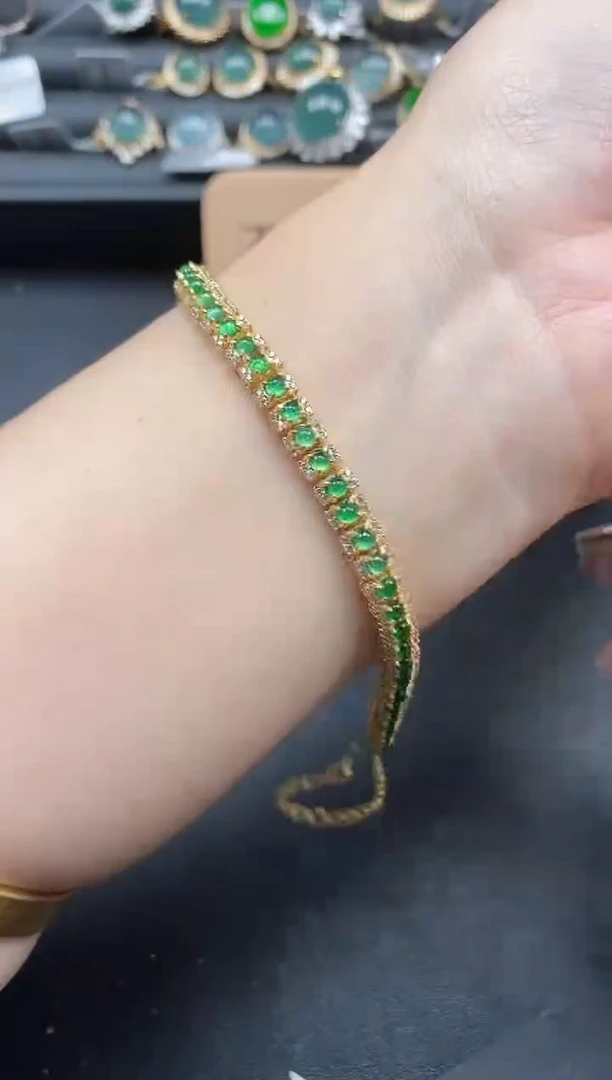 翡翠戒指银S925镶嵌51511