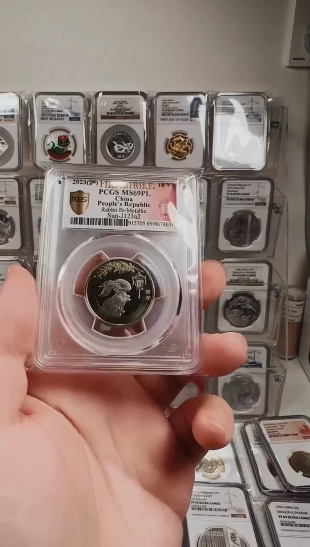 【闪购商品】其他普通金属23年二兔PCGS首期69分福气标
