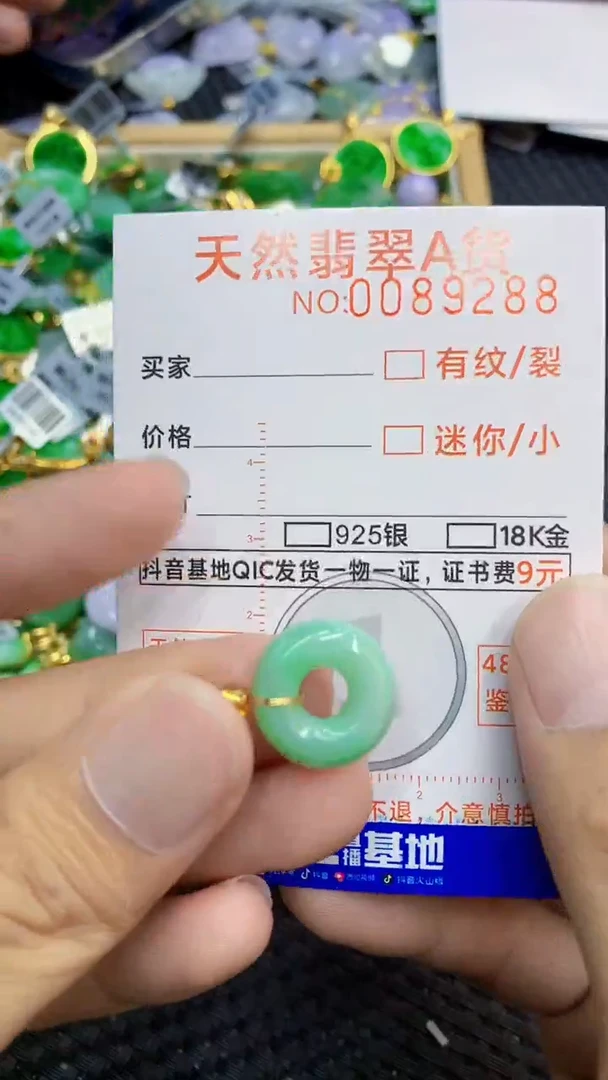 翡翠未镶嵌吊坠(不含链)1