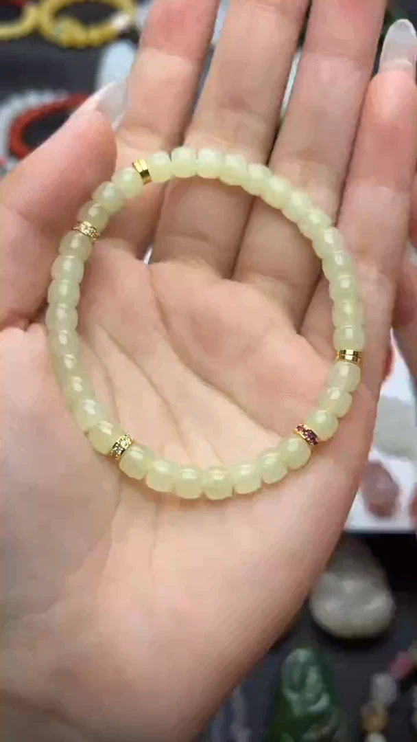 未镶嵌手串和田玉直切手串