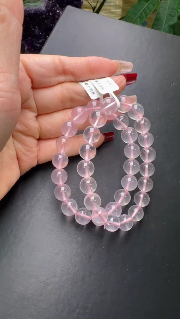 【闪购商品】水晶手串未镶嵌 粉水晶手串多样性发一X30939