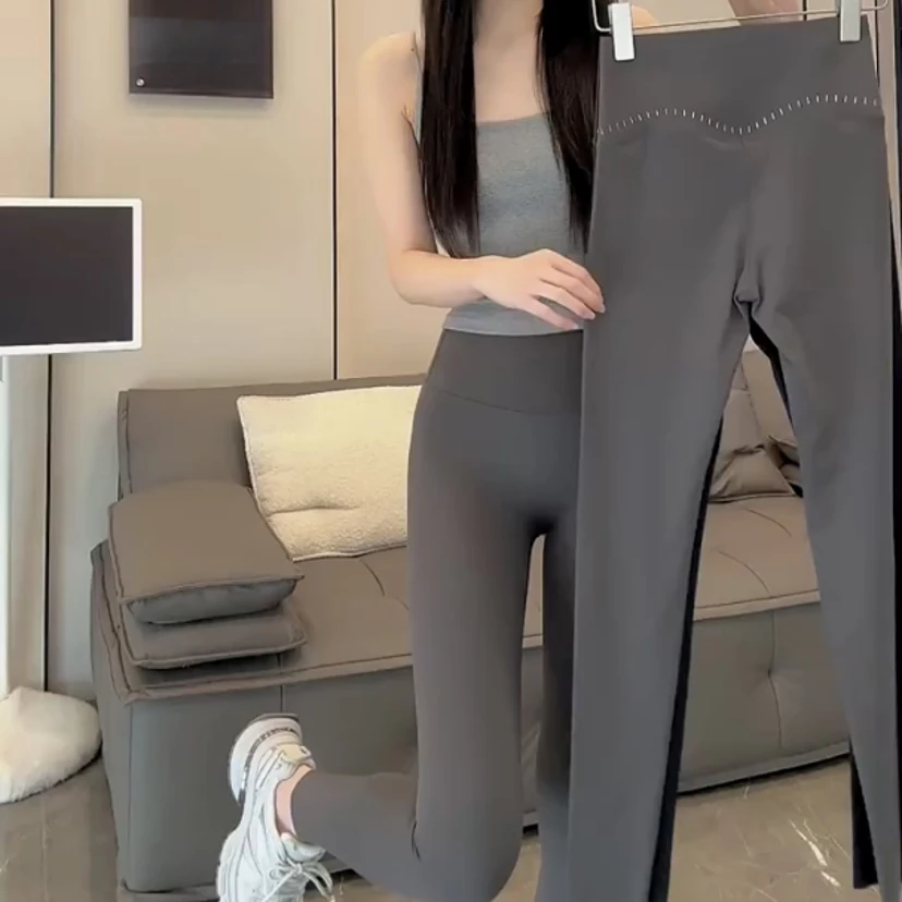 薄款魔腰口袋芭比裤九分收腹外穿防晒运动瑜伽鲨鱼裤女