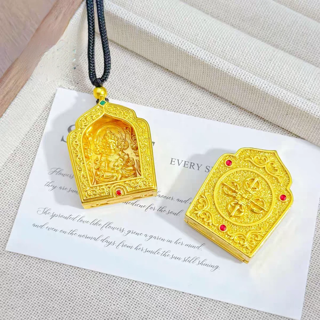 合金吊坠 藏式黄财神吊坠