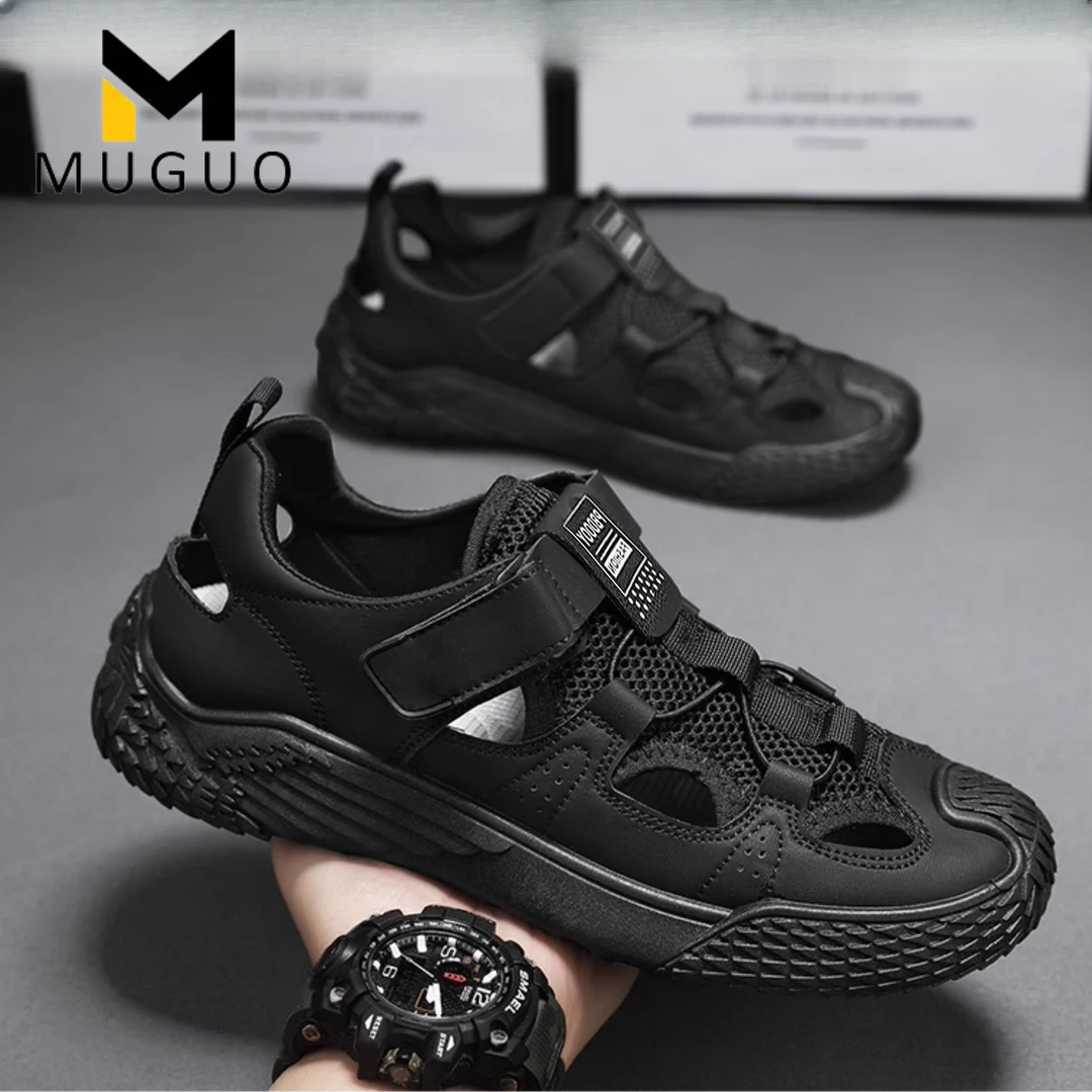 男士凉鞋夏季外穿专用开车户外运动防滑涉水男士夏季鞋钓鱼鞋沙滩