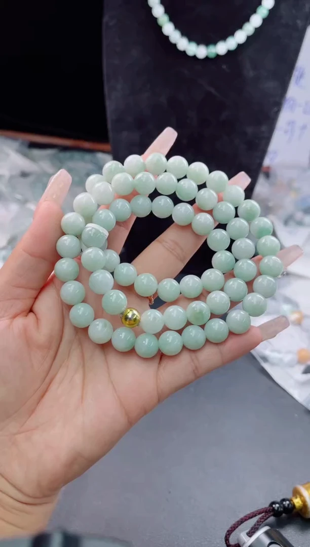 未镶嵌定制翡翠珠串10.0