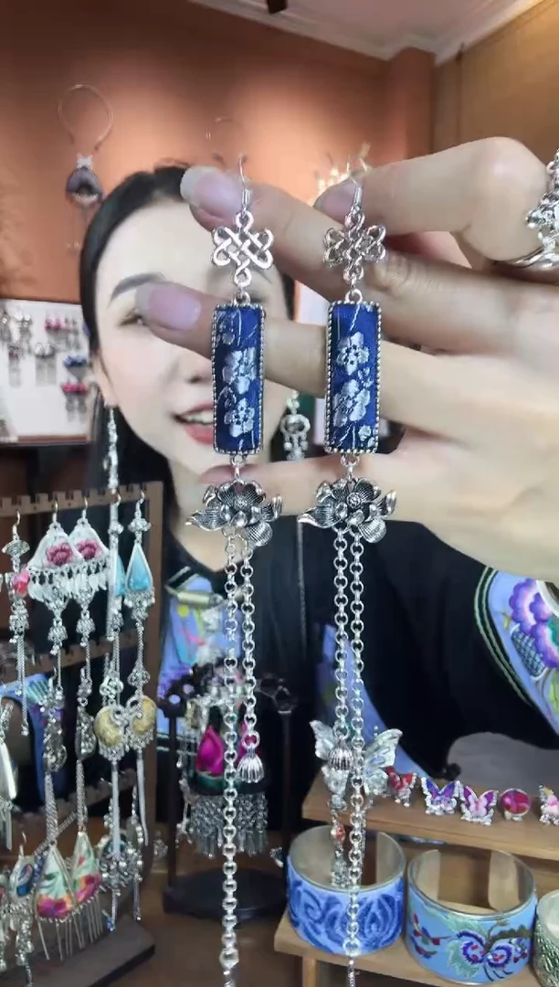 刺绣纯手工民族风耳环