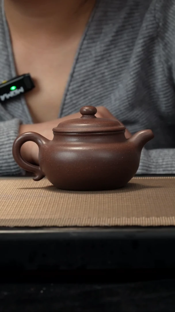 紫砂茶盏梨皮紫泥仿古