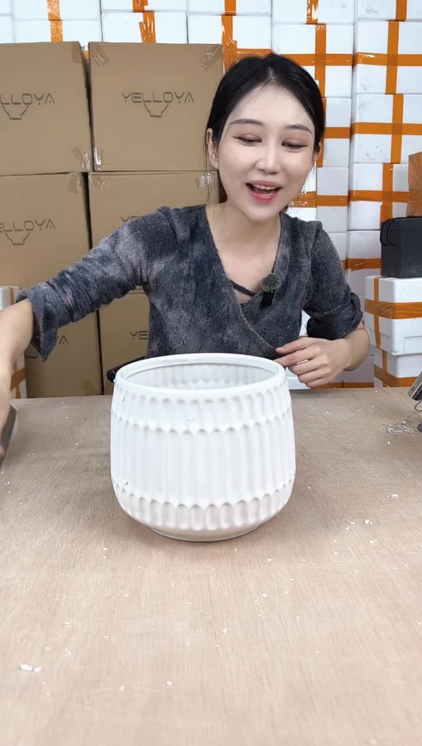 圆球条纹白色17x15