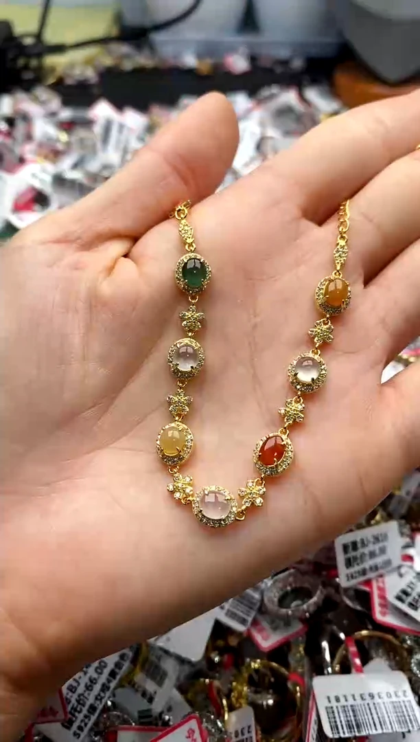 【闪购商品】翡翠戒指银S925镶嵌 111111111     7