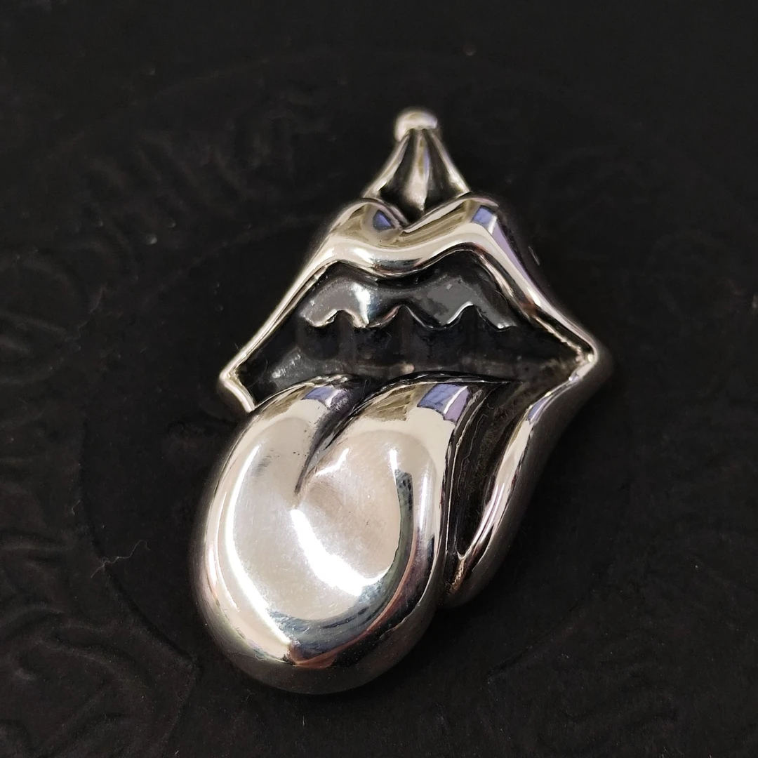 吊坠925银  CHROME HEART滚石大舌头吊坠中古