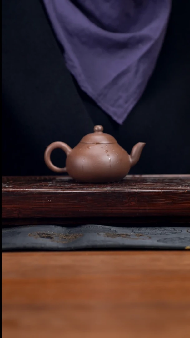 【闪购商品】紫砂茶壶150cc黄龙山原矿紫泥梨形30