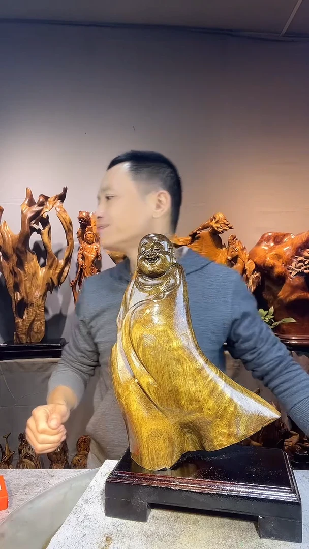 金丝楠八**财小叶桢楠随行摆件24
