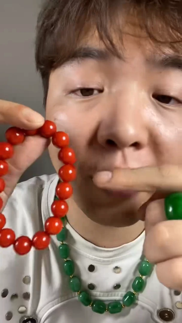 未镶嵌手串翡翠高端时尚12mm红手串