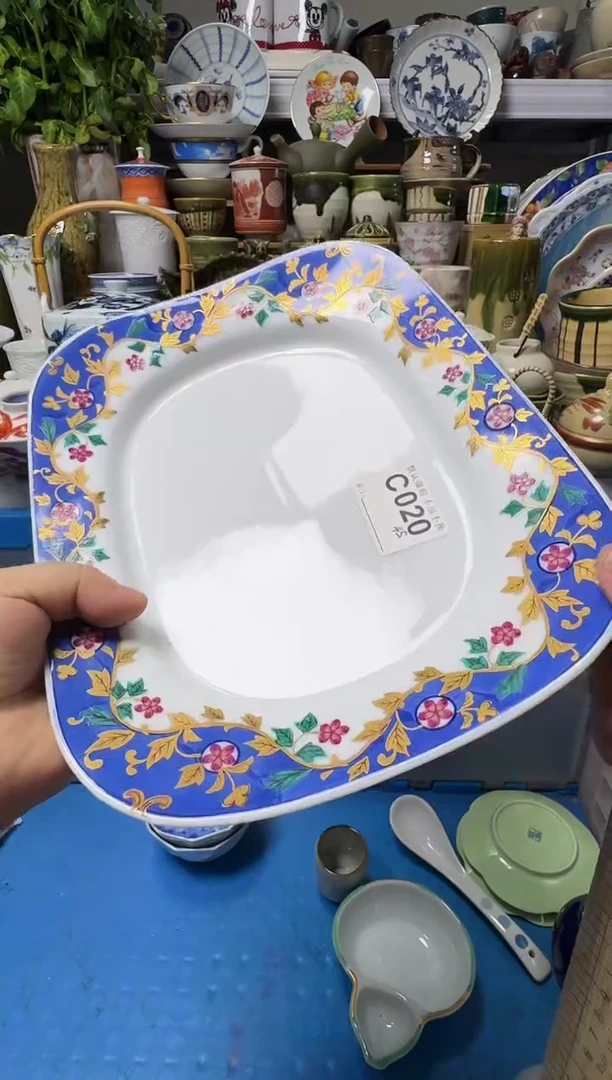 中古瓷器，默认微瑕-漂亮好看的，带手写底款