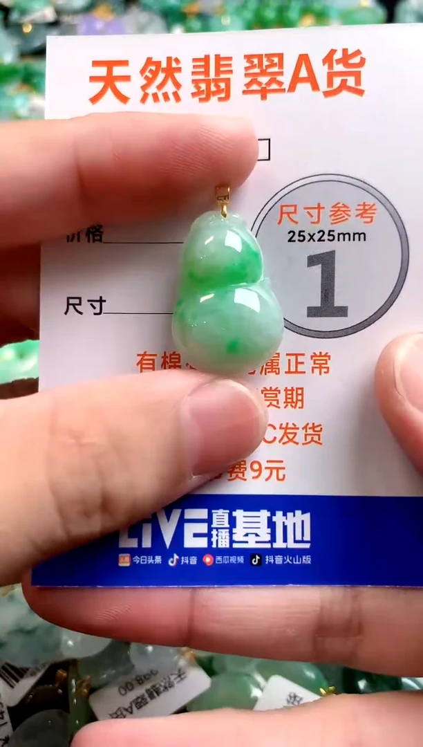 颈饰18K金镶嵌翡翠0835238305