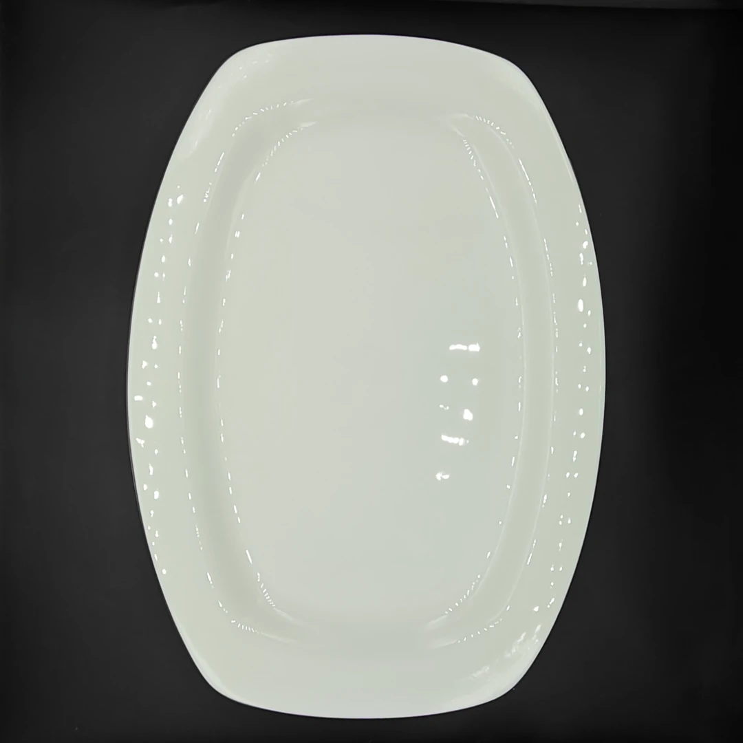 【浩维仓】鱼盘金边异形高温高骨瓷盘型链接金边