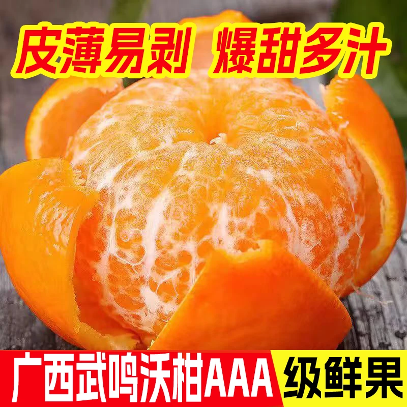 【次日达】正宗广西武鸣沃柑香甜橘子当季新鲜水果纯甜橘子产地直发9斤净果连箱十斤武鸣沃柑广西壮族自治区