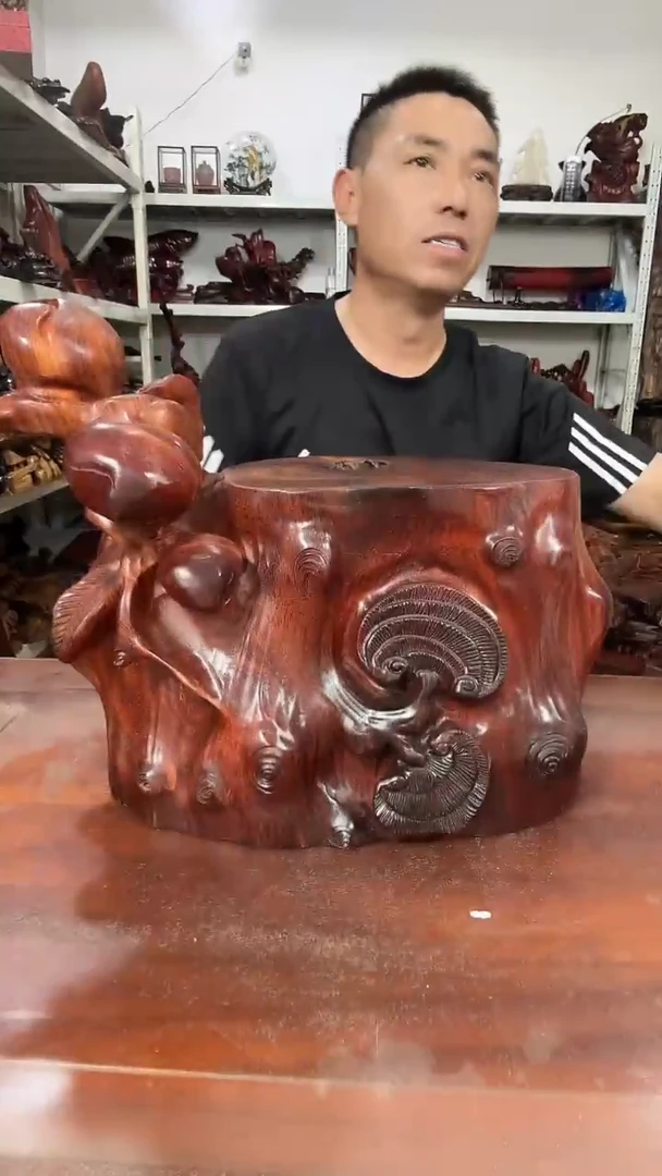 木虫**界红木随形创意底座yyds